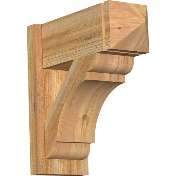 Ekena Millwork Olympic Rough Sawn Arts and Crafts Outlooker, Western Red Cedar, 8"W x 20"D x 20"H OUT08X20X20OLY03RWR - main